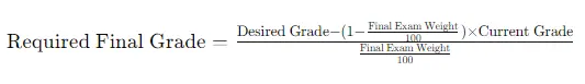 Final Grade Calculation Formula